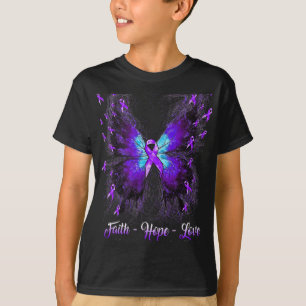 Camiseta Fe Esperanza Amor Conciencia de Fibromialgia 2 