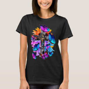 Camiseta Fe-Esperanza-Amor Dios Jesucristo cruza las maripo