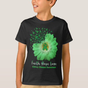 Camiseta Fe Esperanza Amor Enfermedad Renal Conciencia List