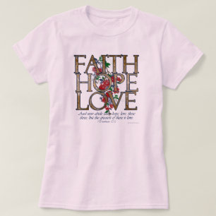 Camiseta Fe Esperanza Amor La Biblia Cristiana Verse
