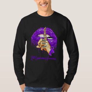 Camiseta Fe Esperanza Amor Lucha Cinta Morada Rett Síndrome