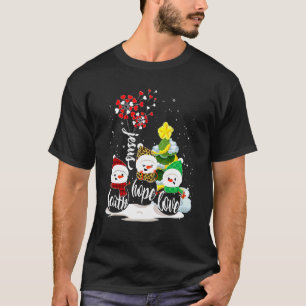 Camiseta Fe Esperanza Amor Muñeco de nieve Jesús Diente de 