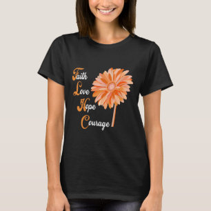 Camiseta Fe Esperanza Amor Valor _ Conciencia de la Leucemi