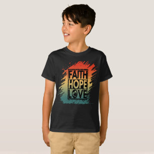 CAMISETA FE ESPERANZA AMOR VERSO INSPIRACIONAL MOTIVADOR