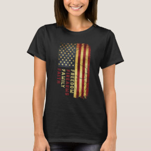 Camiseta Fe Familia Armas de Fuego Libertad Patriótico Amer