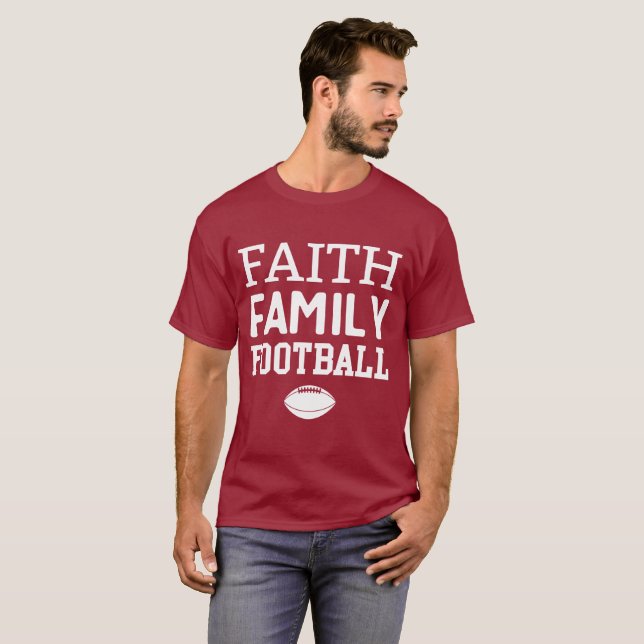 Camiseta Fe, familia, fútbol (Anverso completo)