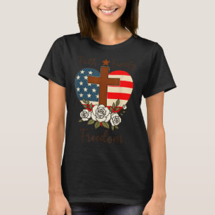 Camiseta Fe Familia Libertad Jesús Cruz Cristiana Dios Fe