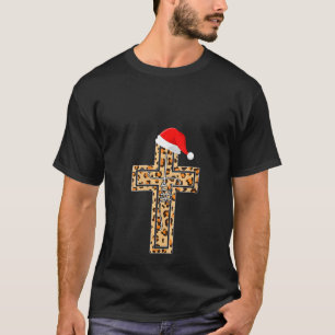 Camiseta Fe Femenina Cruz Cristiana Leopard Santa Ha Chris
