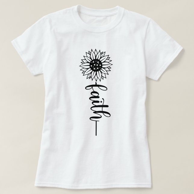 Camiseta Fe & Flores (Diseño del anverso)
