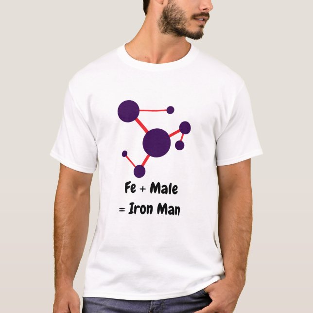 Camiseta Fe + Hombre Es Igual A Hierro Hombre Púrpura (Anverso)