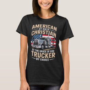 Camiseta Fe impulsada y Jesús cristiano de camiones diésel