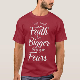 Camiseta Fe Miedo Biblia Verse Dios Cristiano Jesús Rezar