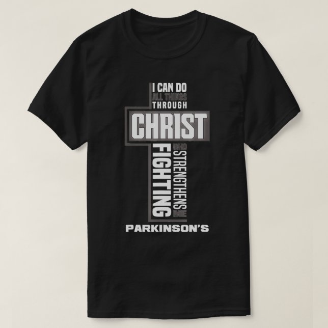 Camiseta Fe Miedo Jesús Enfermedad de Parkinson (Diseño del anverso)