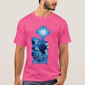 Camiseta Fe por el miedo León Biblia Cita Christi