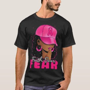 Camiseta Fe por miedo a las mujeres cristianas negras afro 