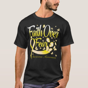 Camiseta Fe por miedo Sarcoma Sensibilización mariposa