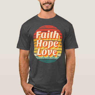 Camiseta Fe Retro Esperanza Amor