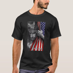 Camiseta Fe sobre el miedo Dios Jesús Cristiano Bandera de 