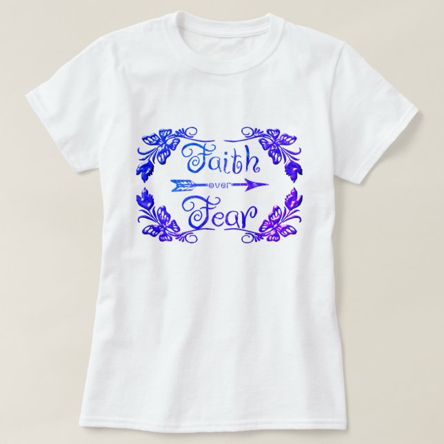 Camiseta Fe sobre Miedo (Diseño del anverso)
