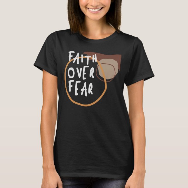 Camiseta Fe sobre miedo - Audaz Cita Cristiana (Anverso)