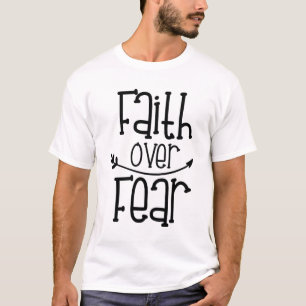 Camiseta Fe sobre miedo - Inspirador Tee cristiano