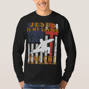 Camiseta Fe tranquila: Jesús es mi Salvador, Tai-Chi es mi 