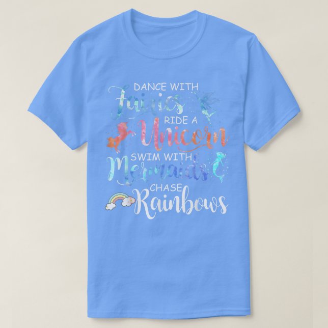 Camiseta Fe, Unicornio, Sirenas y Arcoiris son divertidos (Diseño del anverso)