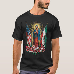 Camiseta Fe Virgen De Guadalupe Mexicana México Americana