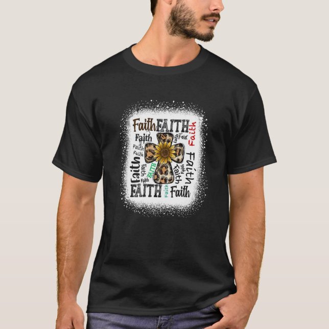 Camiseta Fe y cruz cristianas (Anverso)