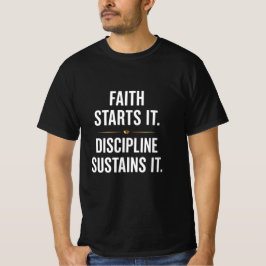 Camiseta Fe y Disciplina – La Clave para un Fitness Durader