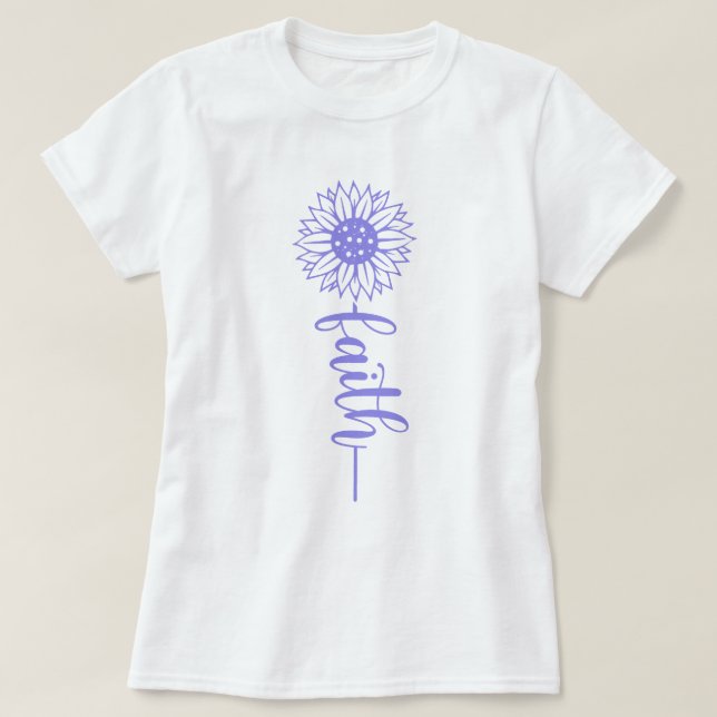 Camiseta Fe y flores (Diseño del anverso)