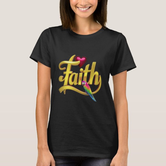 Camiseta Fe y loro bebé (Anverso)