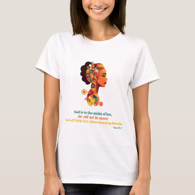 Camiseta Fe y moda cristiana temática mujer (Anverso)