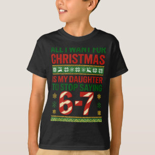 Camiseta fea de Navidad divertida 67 Six Seven Squ