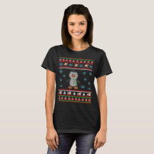 Camiseta fea del suéter del navidad del pingüino