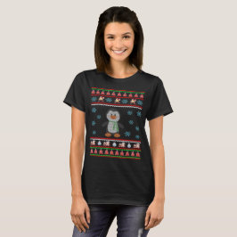 Camiseta fea del suéter del navidad del pingüino