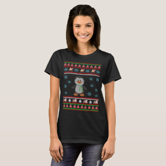 Camiseta fea del suéter del navidad del pingüino