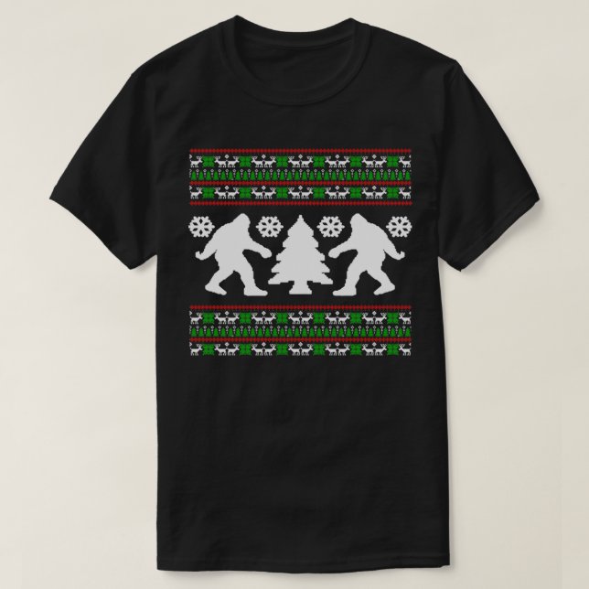 Camiseta Fea festividad Navidades de pie grande sudadera ci (Diseño del anverso)