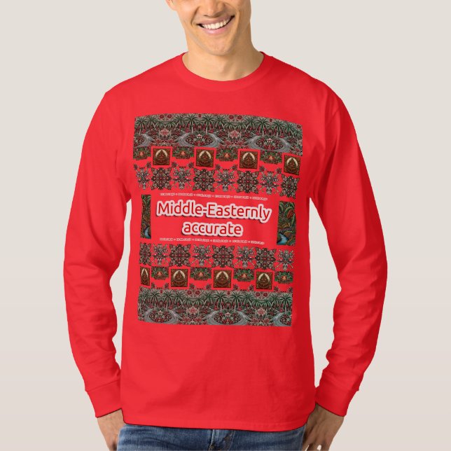 Camiseta Fea Navidades brillantes de Oriente Medio (Anverso)
