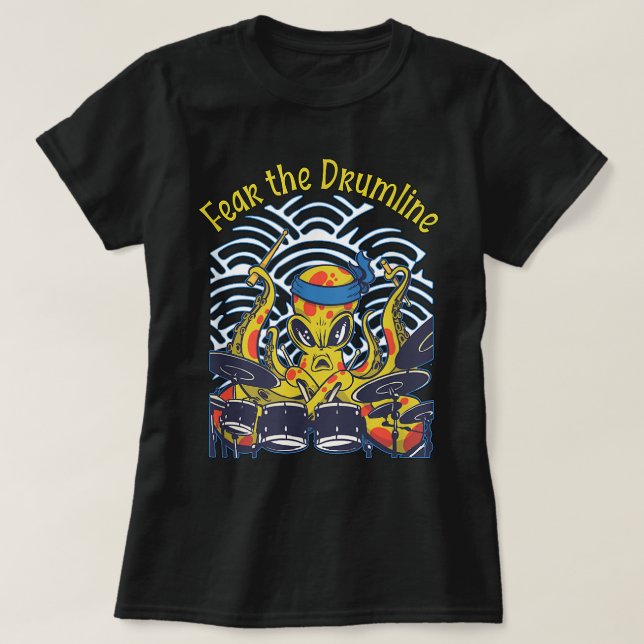 Camiseta Fear the Drumline Drummer53 (Diseño del anverso)