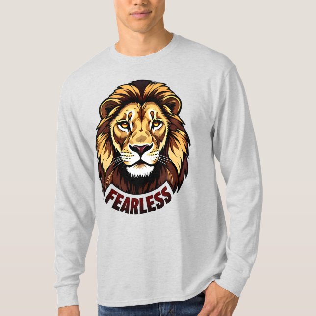 Camiseta Fearless_d.no.1- de Maaya_P, Men Long Sleeve Ash (Anverso)