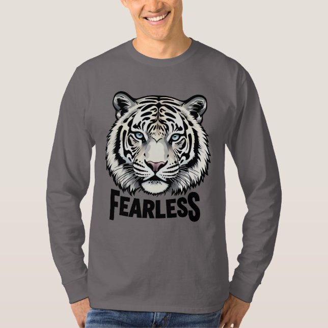 Camiseta Fearless_d.no.2- de Maaya_P, Men Long Sleeve SGrey (Anverso)