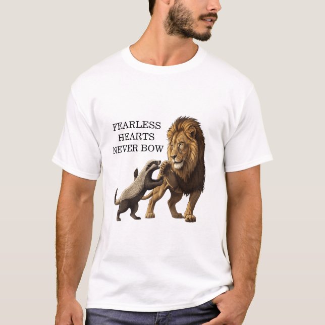 Camiseta Fearless Lion T-Shirt – Bold Spirit, Brave Heart (Anverso)