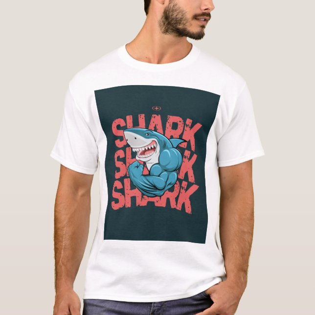 Camiseta "Fearless Shark Graphic T-Shirt – Ocean Predator S (Anverso)