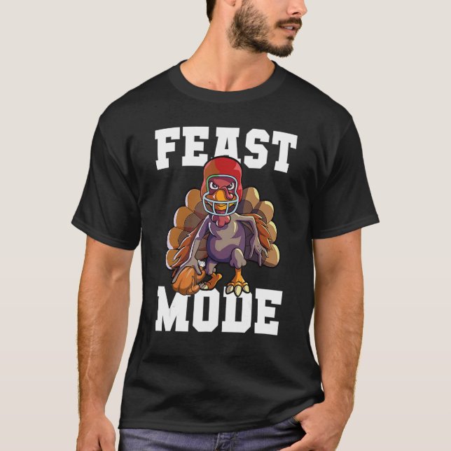 Camiseta Feast Mode American Football  Thanksgiving Turkey (Anverso)