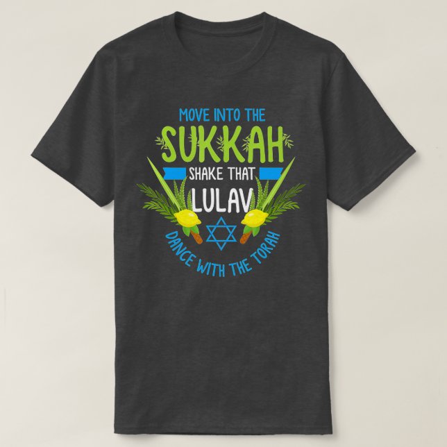 Camiseta Feast of Tabernacles with Lulav and Etrog or Sukko (Diseño del anverso)