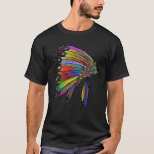 Camiseta Feather Heather, un nativo americano