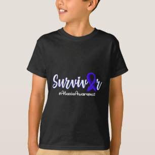 Camiseta Feather Ribbon Ataxia Awareness Support Gifts
