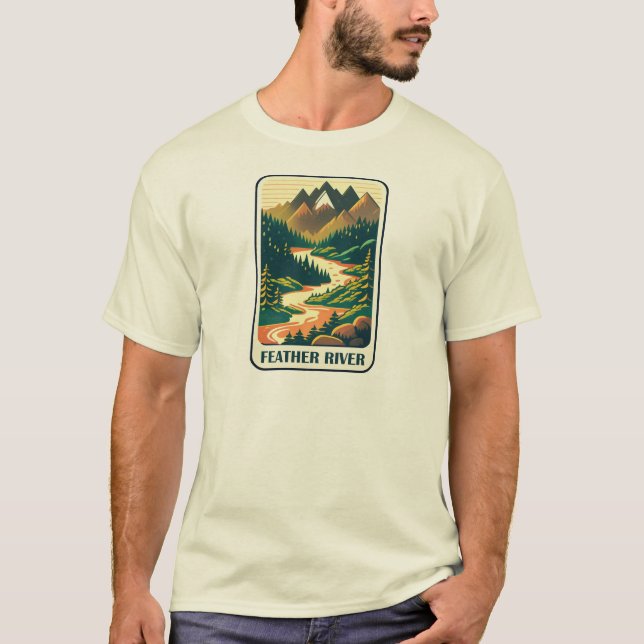 Camiseta Feather River California Colors (Anverso)