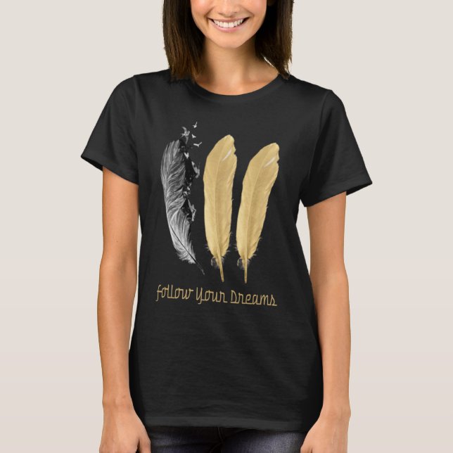 Camiseta Feather, SIGA A TU DREAMS Pullover Hoodie (Anverso)